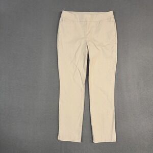 Chicos Pants Womens 0 / 4 Beige Brigitte Ankle So Slimming Side Zip Stretch